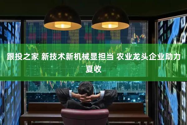 跟投之家 新技术新机械显担当 农业龙头企业助力夏收